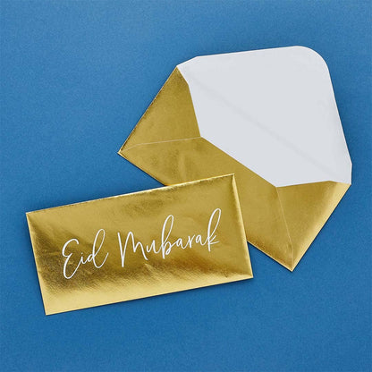 Gold 'Eid Mubarak' Money Envelopes 5 Pack