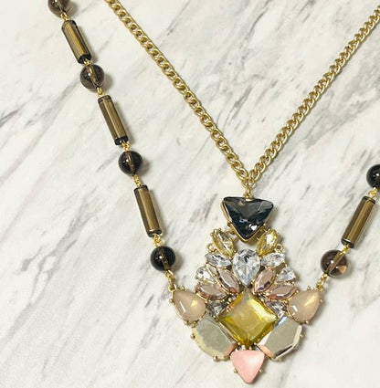 Anita K By Blushing Pink - SQ, Crystal, & Resin Statement Necklace