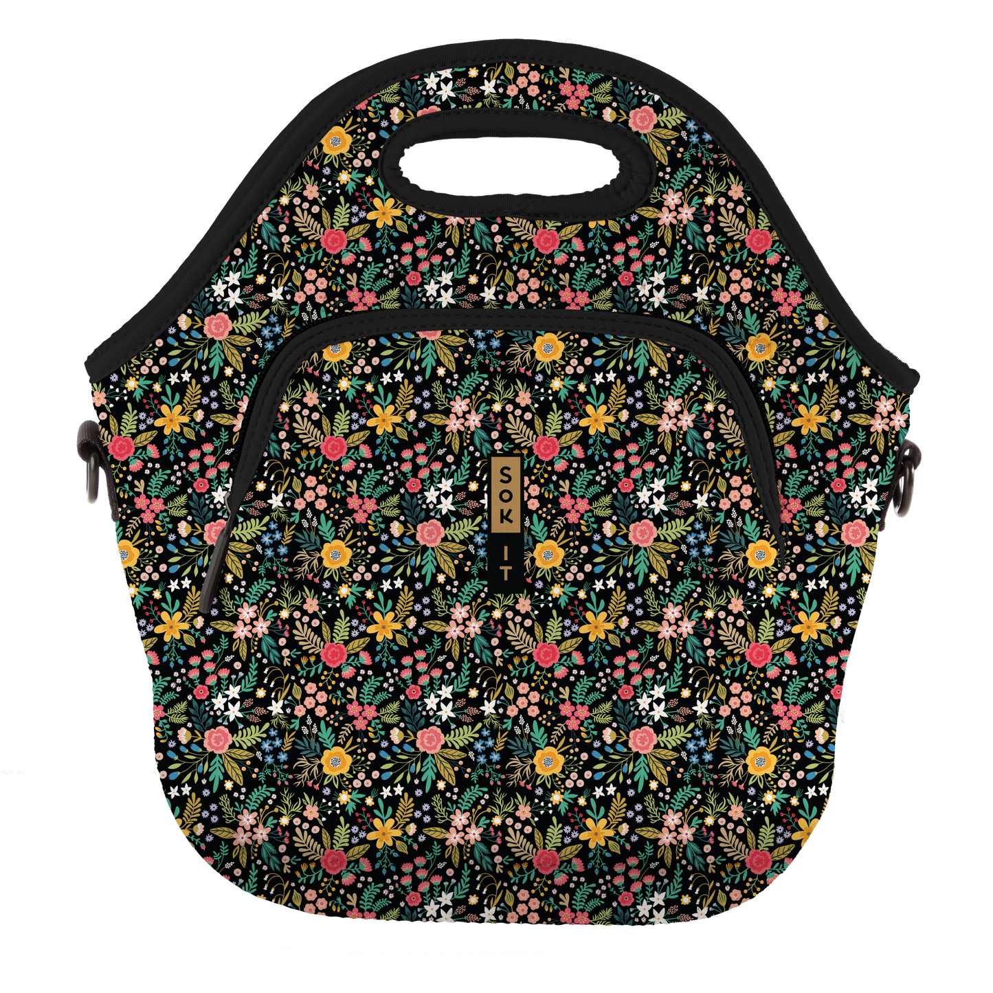 Sok-It - LunchTote XL - Black English Garden Picnic