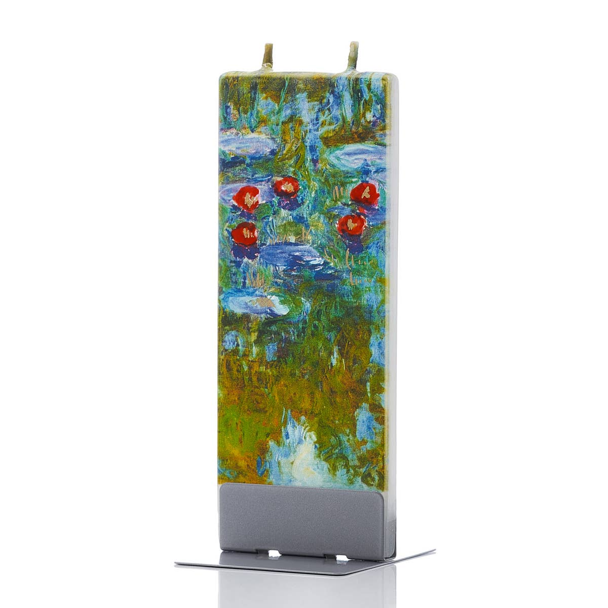 Flat Handmade Candle-Claude Monet Water Lilies