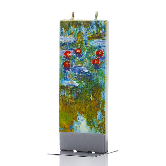 Flat Handmade Candle-Claude Monet Water Lilies