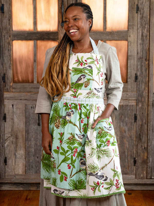 Chickadee Patchwork Apron - Multi