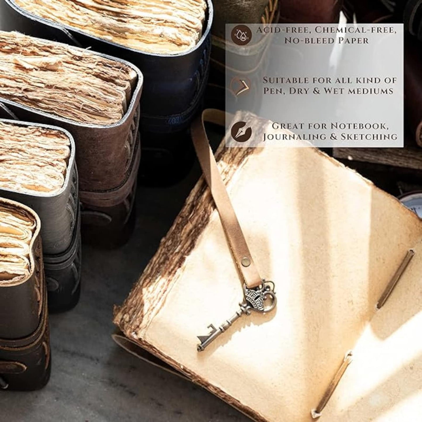 Vintage Leather Journal: Handmade Spell Book