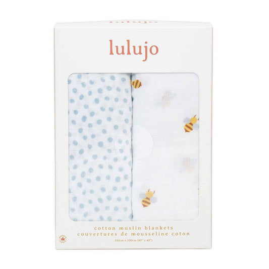 Cotton Swaddles - Bees & Dots