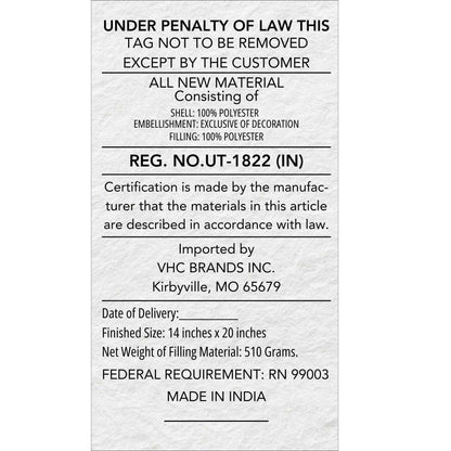 White Christmas Silver and Gold Embroidered Pillow with Beads 14x20