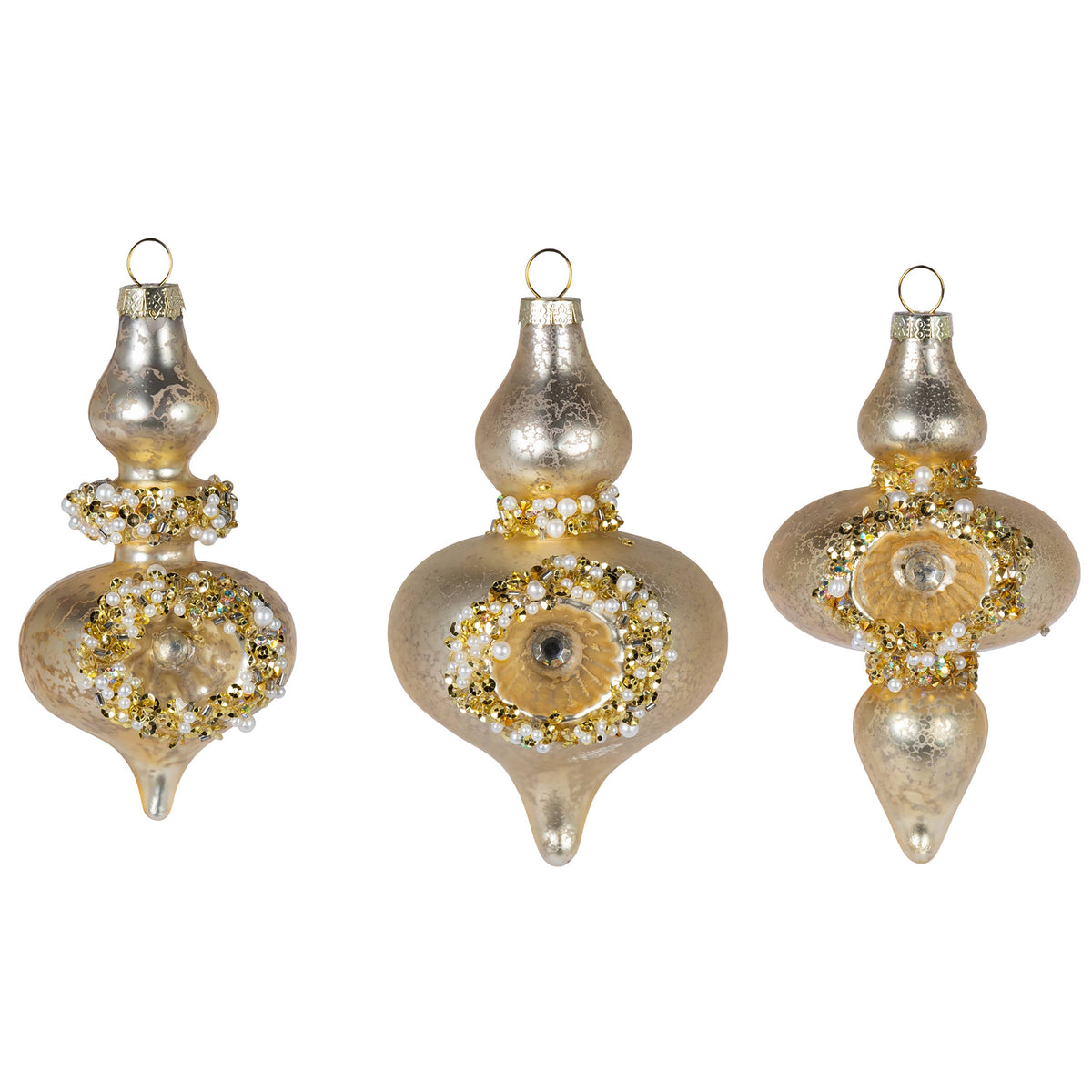 5" Glass Finial Shape Ornament