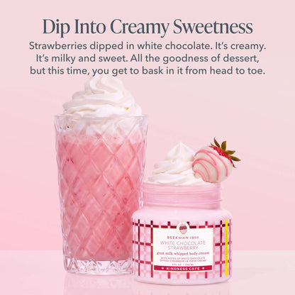 White Chocolate Strawberry Whipped Body Cream 8oz