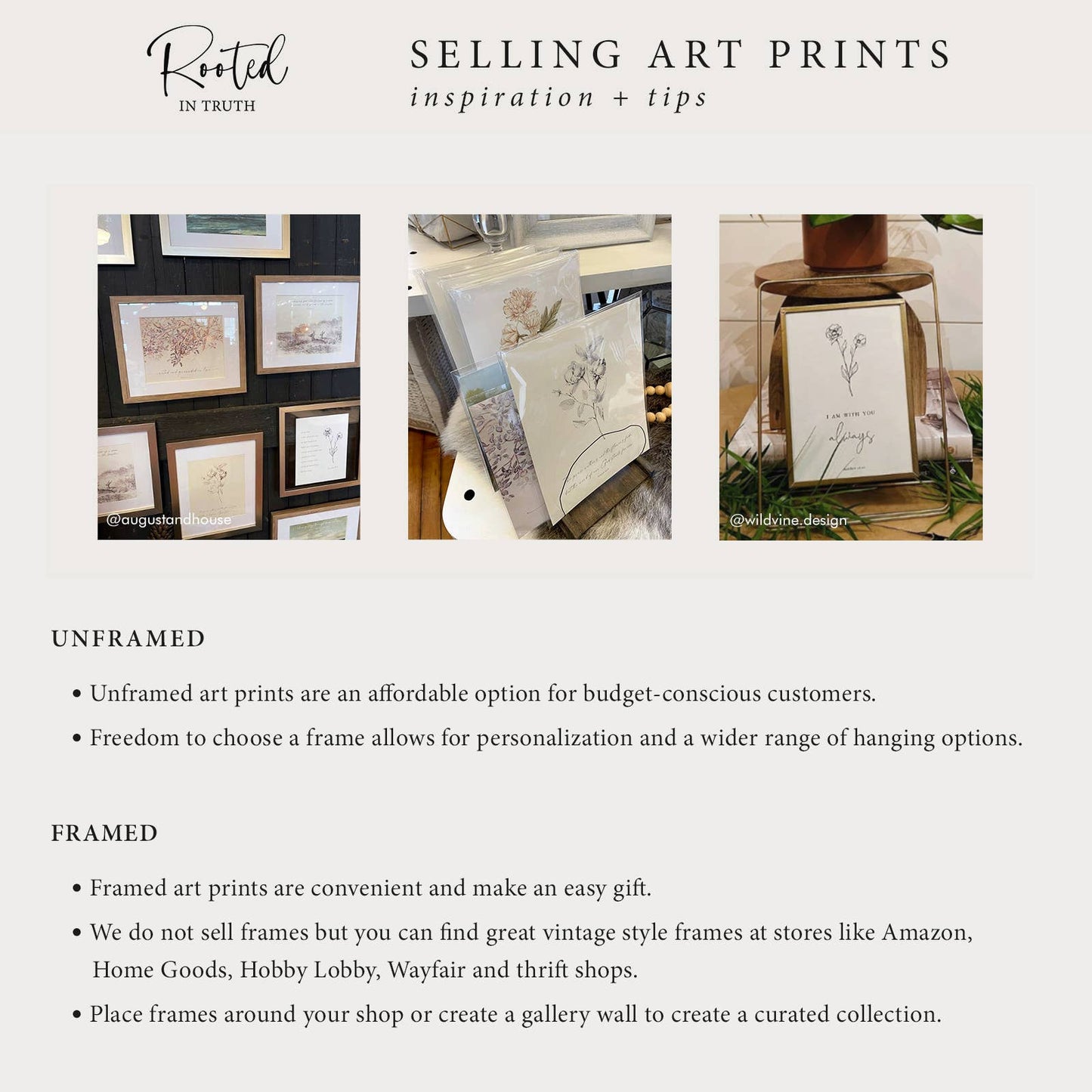 Arraigado en la Verdad - Que todo lo que hagas sea arte. Lámina cristiana para regalo y decoración.