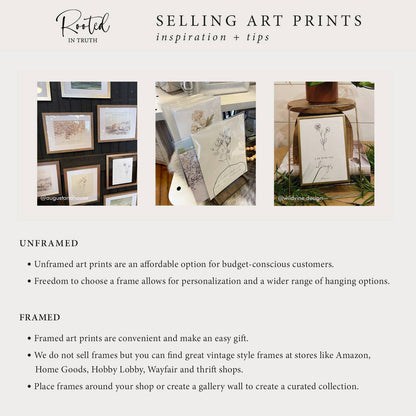 Arraigado en la Verdad - Que todo lo que hagas sea arte. Lámina cristiana para regalo y decoración.