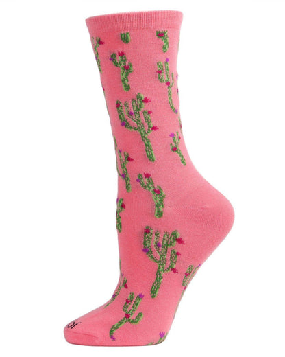 MeMoi Cactus Bamboo Blend Crew Socks