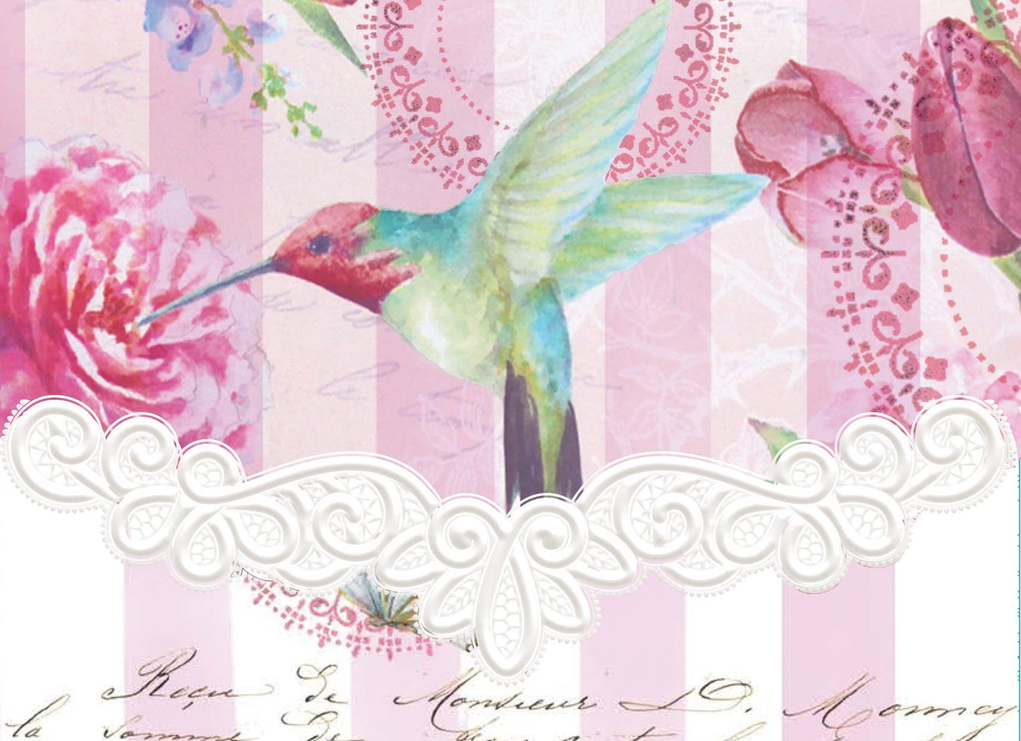 Bella Rose Embossed Die-Cut Portfolio Notecards