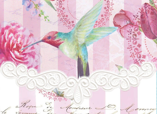 Bella Rose Embossed Die-Cut Portfolio Notecards