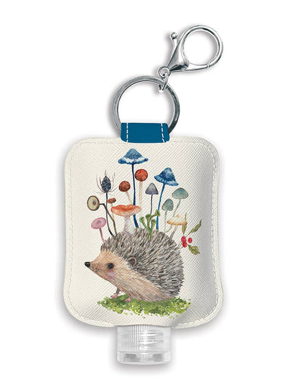 Hedgehog With Mushrooms Hand Sanitizer Holder