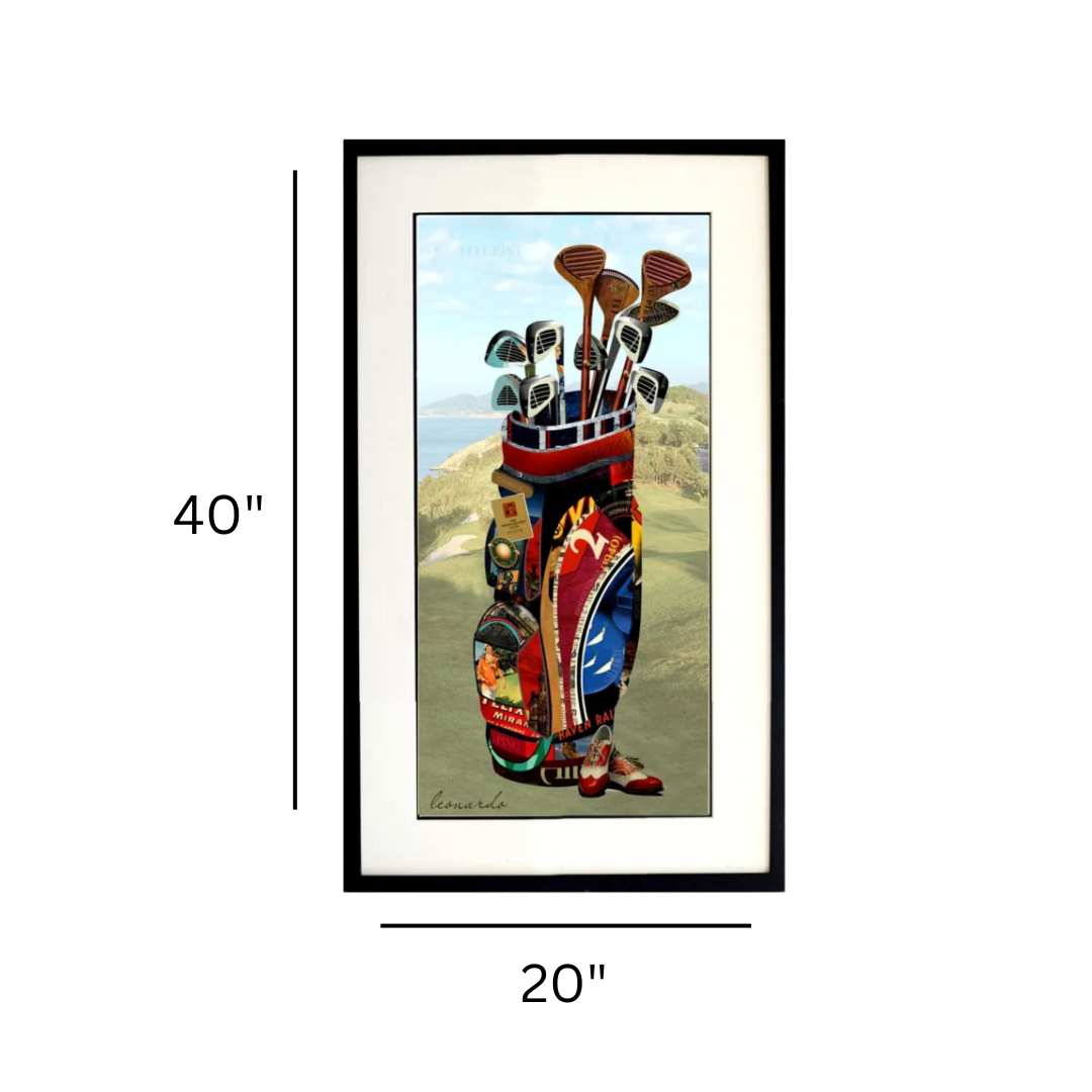 3D Collage Art | Golf Bag (40"x20")