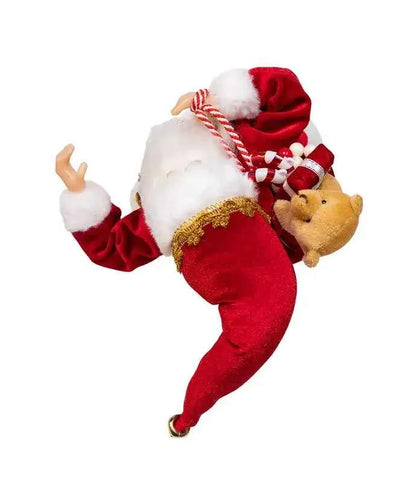 12" Standing Christmas Santa W/Sack