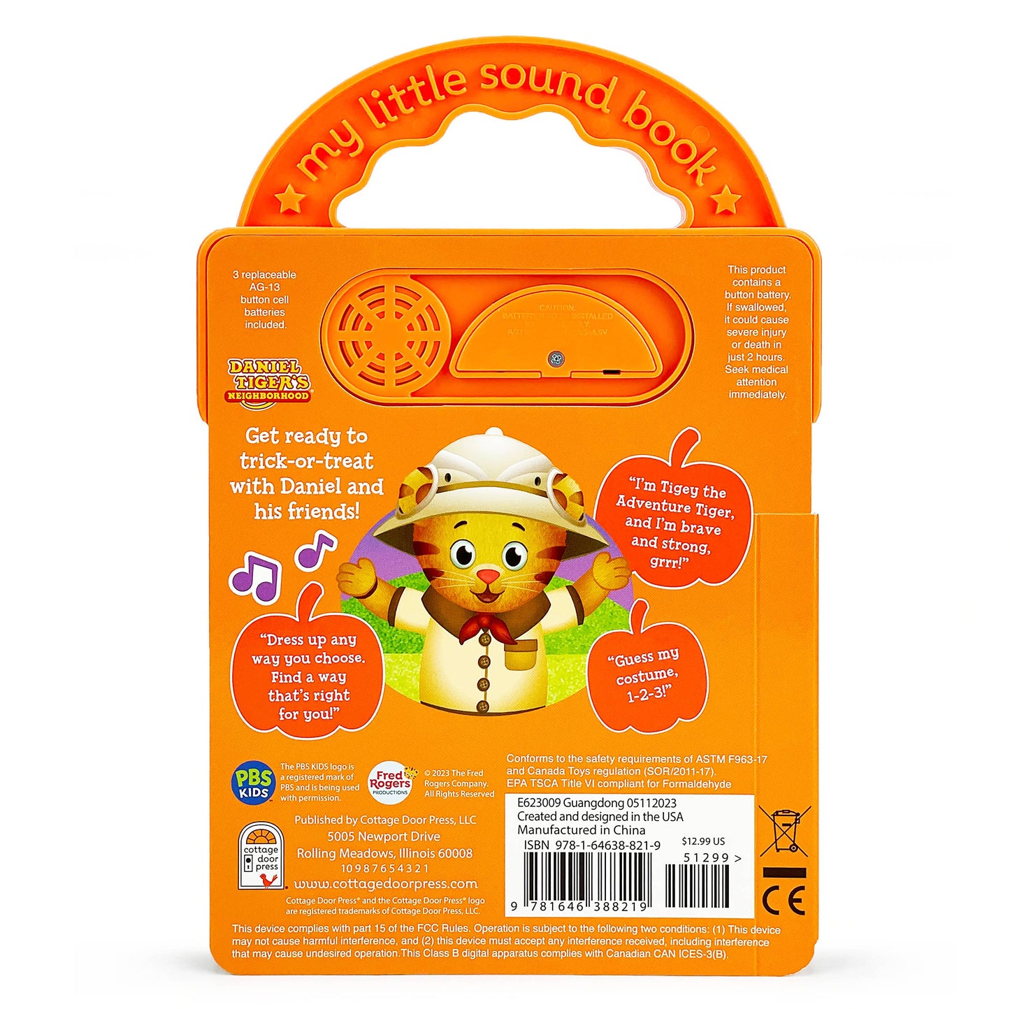 Daniel Tiger Happy Halloween 3-Button Sound Book