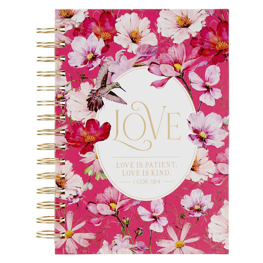 Christian Art Gifts - Journal Spiral Love is Patient 1 Cor. 13:4