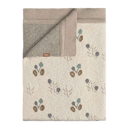 Crane Baby - Avery Organic Cotton Knitted Baby Blanket (Poppy)