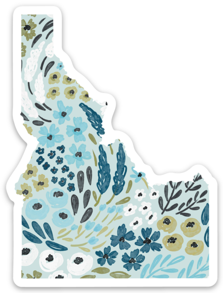 Idaho Floral State Sticker