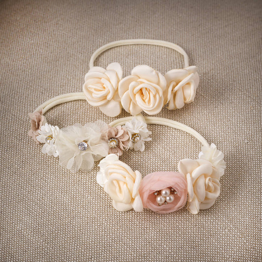 Girl's Headband with Faux Flowers
