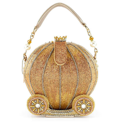 Mary Frances Dream Big Beaded Gold Carriage Handbag