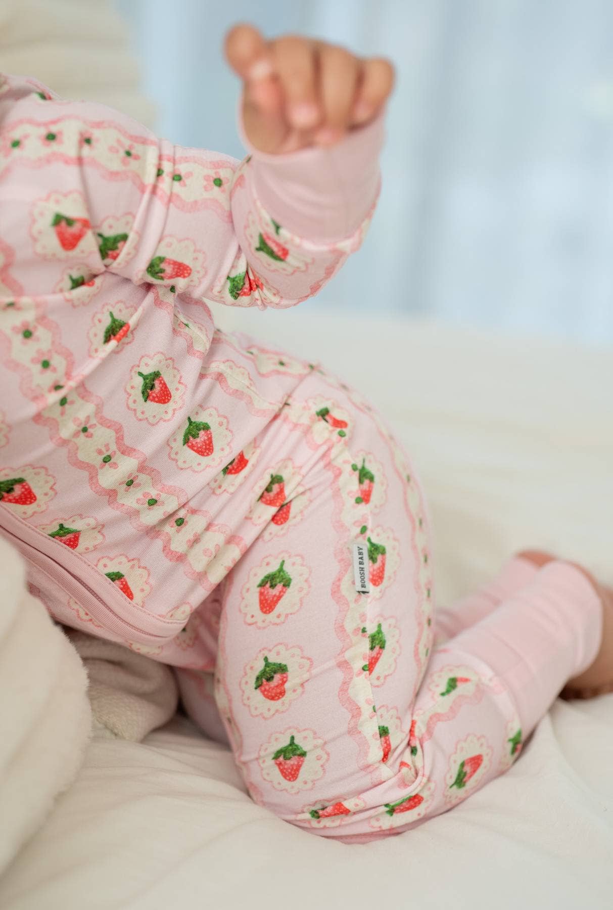 Strawberry Stripe Zippy | Kids Convertible Zip-Up Romper PJ
