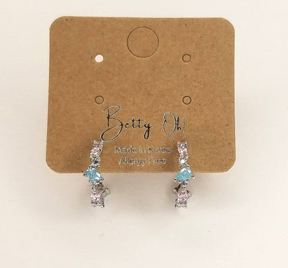 Cubic Zircornia Hoop Earring