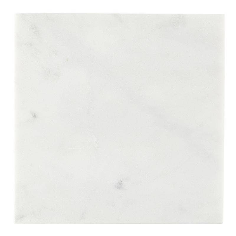 White Marble Footed Tray - 8" SQ