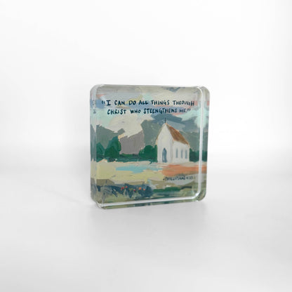 Phillipians 4:13 Acrylic Scripture Block