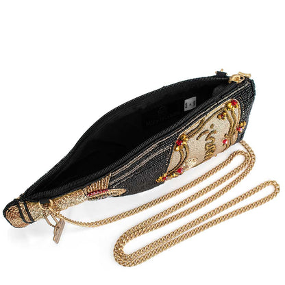 Mary Frances Accessories - Vintage Wine Beaded Champagne Bottle Crossbody Handbag