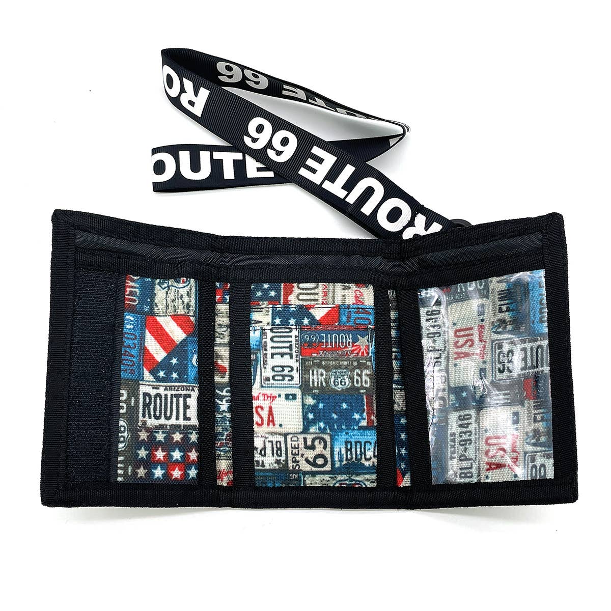 Cartera gráfica de la Ruta 66 con cordón