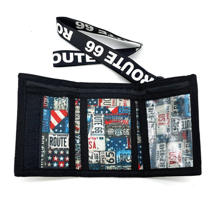 Cartera gráfica de la Ruta 66 con cordón