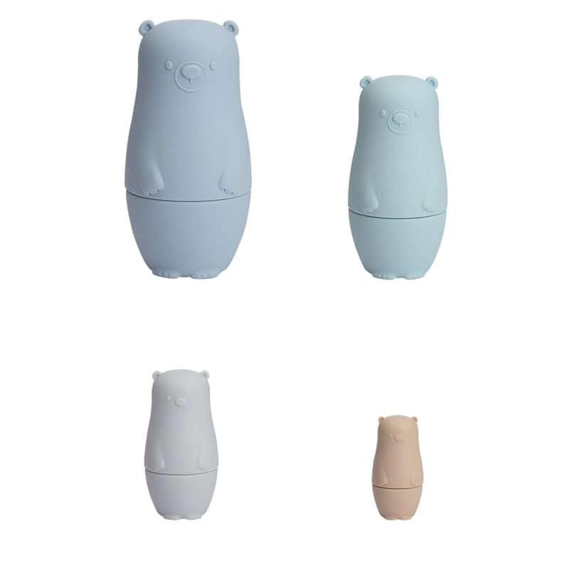 Baby Silicone Russian Nesting Dolls Toys: Blue