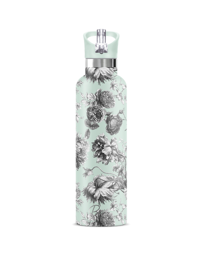 Toile D'amore | Mint Floral Bridal Insulated Bottle 25oz