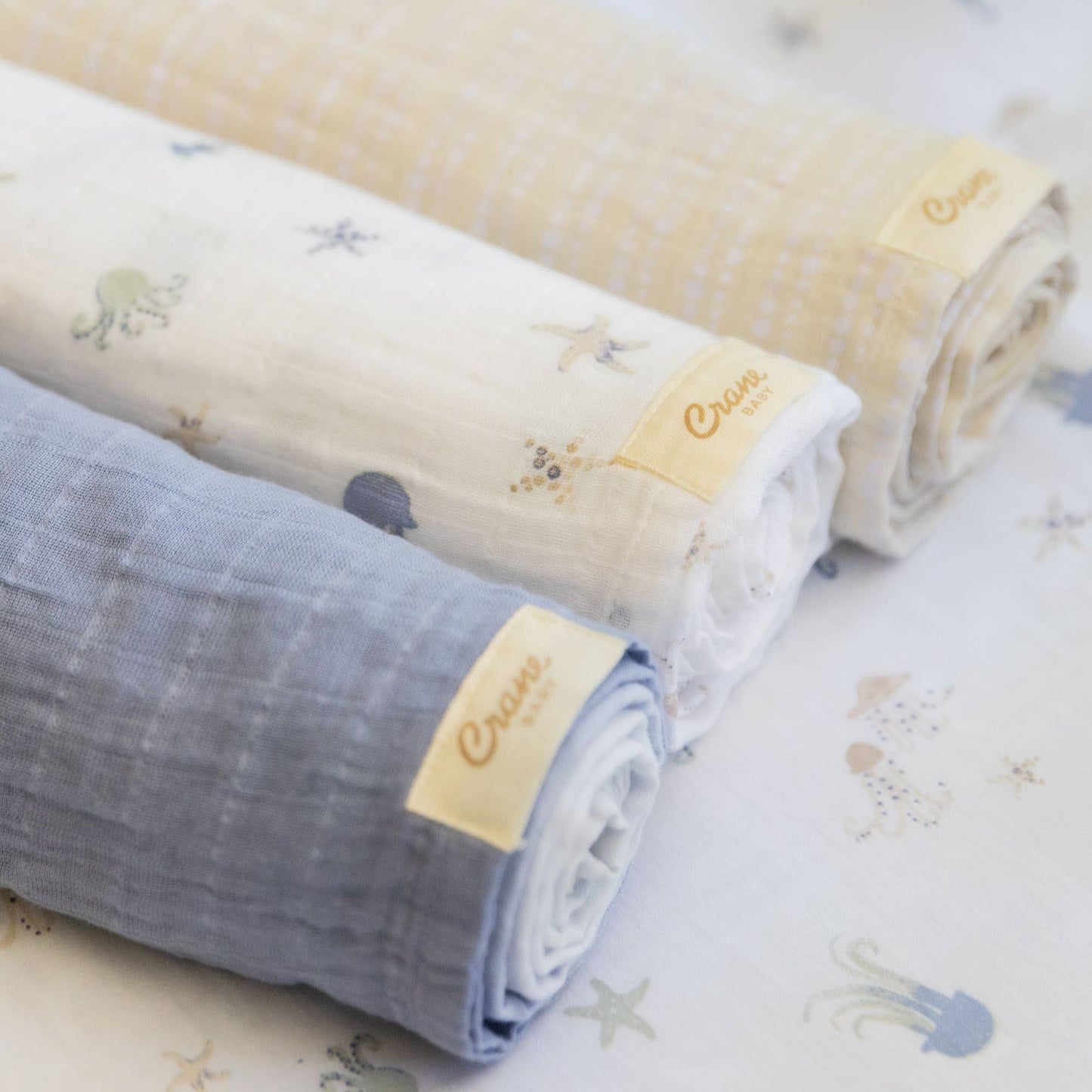 Cove 3-pc. Swaddle Set (Sea Life)