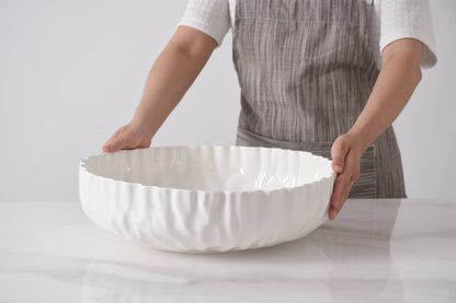 Ex Lg Shallow Bowl White