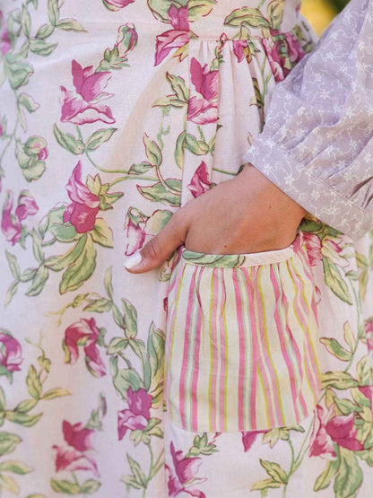 Sweet Pea Ruffle Farmhouse Apron - Rose: Regular