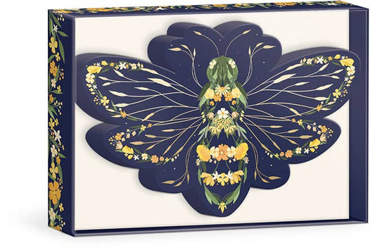 Boxed Die-cut Flat Note Cards - Bee