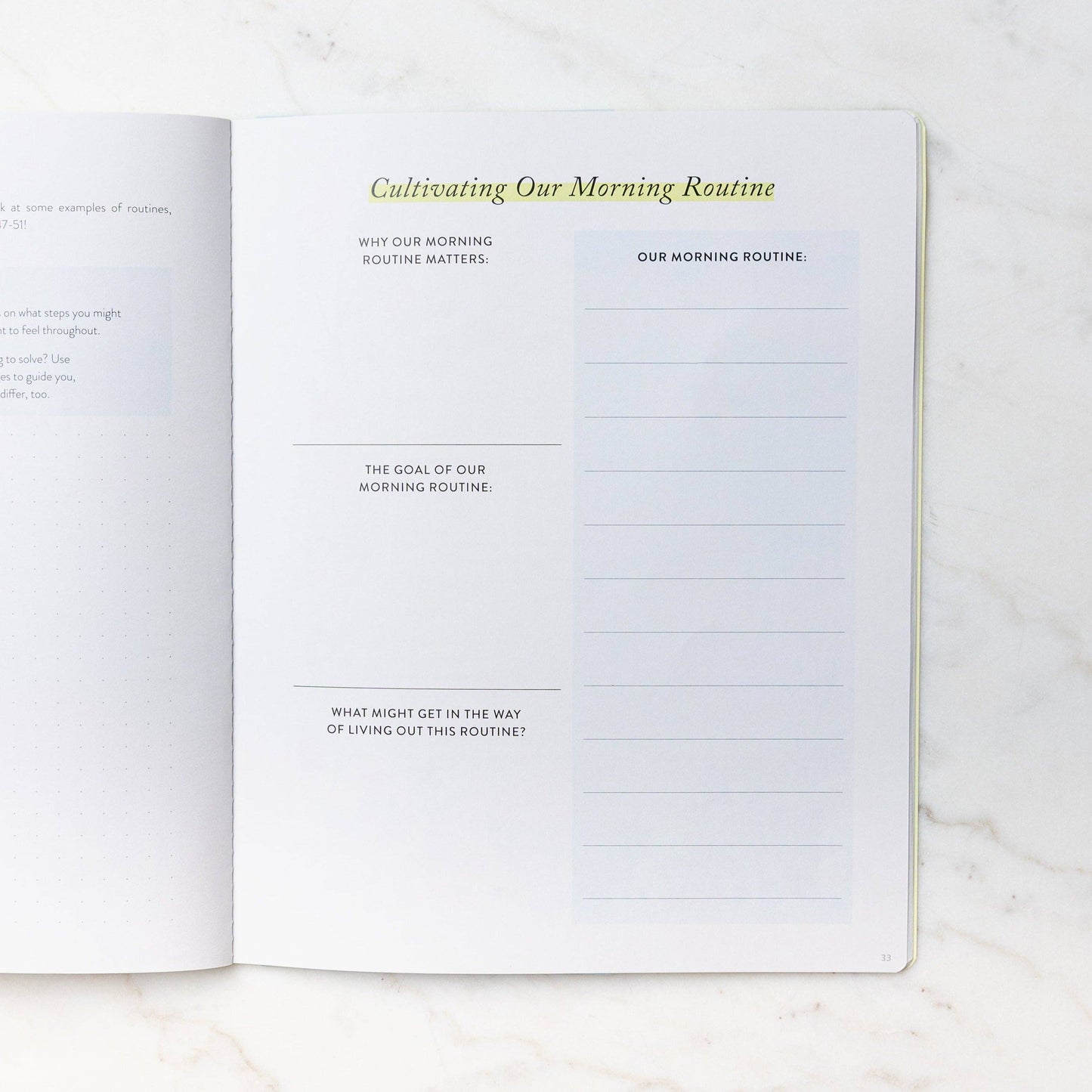 Family Morning Routine Workbook