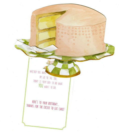 Pink Cake Greeting Card