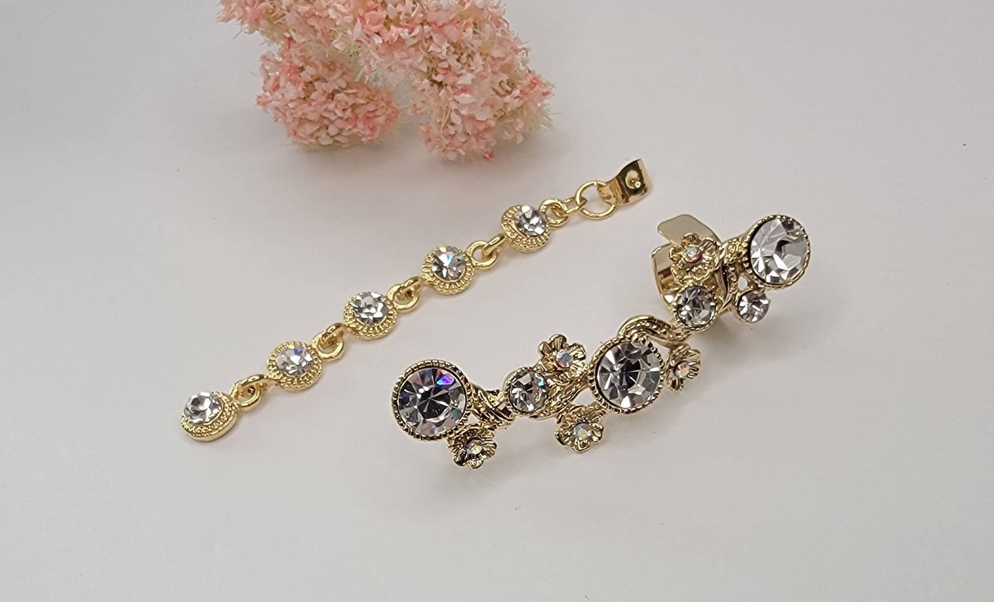 EAR CUFF WITH BAK DROP DANGLE EARRING..