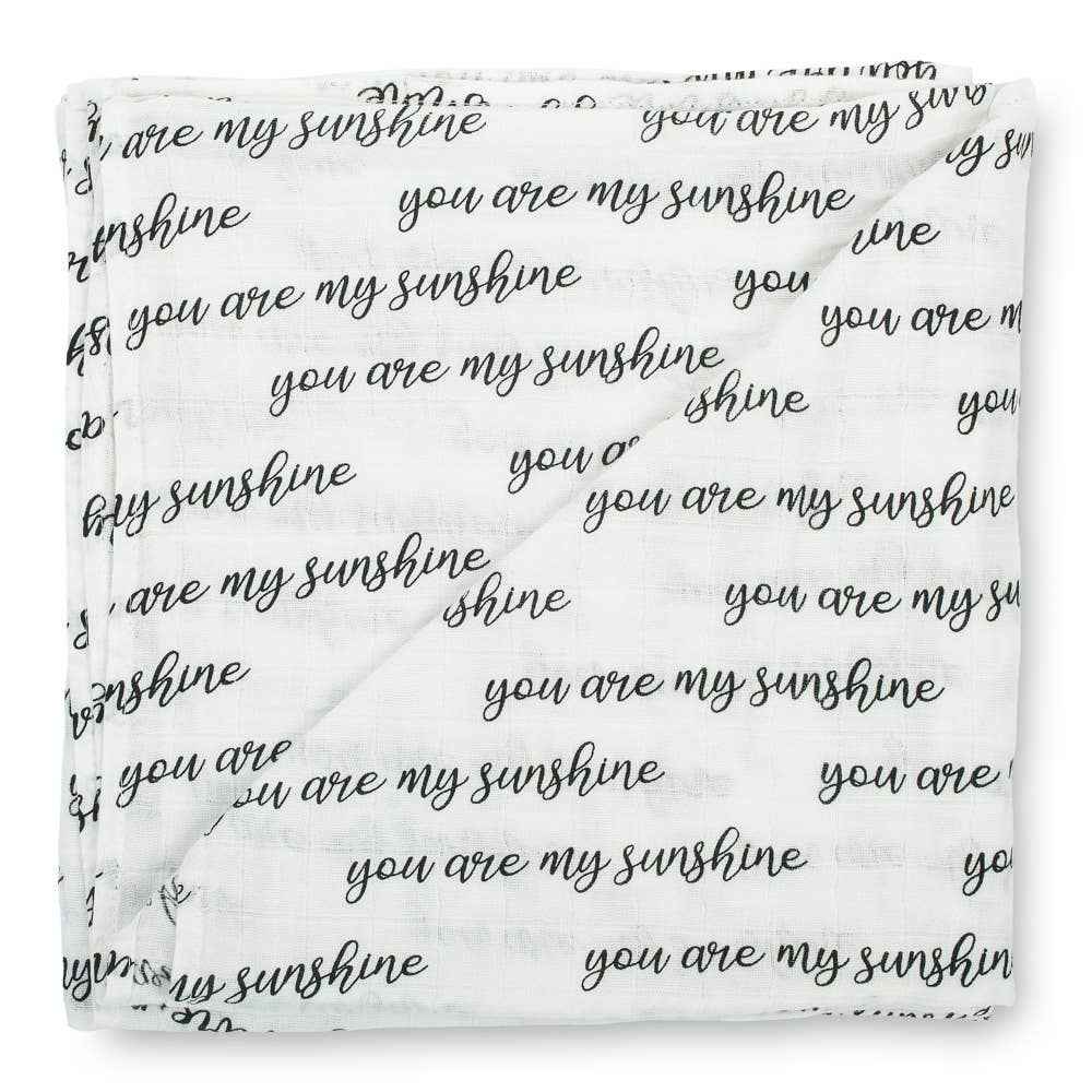 LollyBanks - You Are My Sunshine Baby Muslin Swaddle Blanket