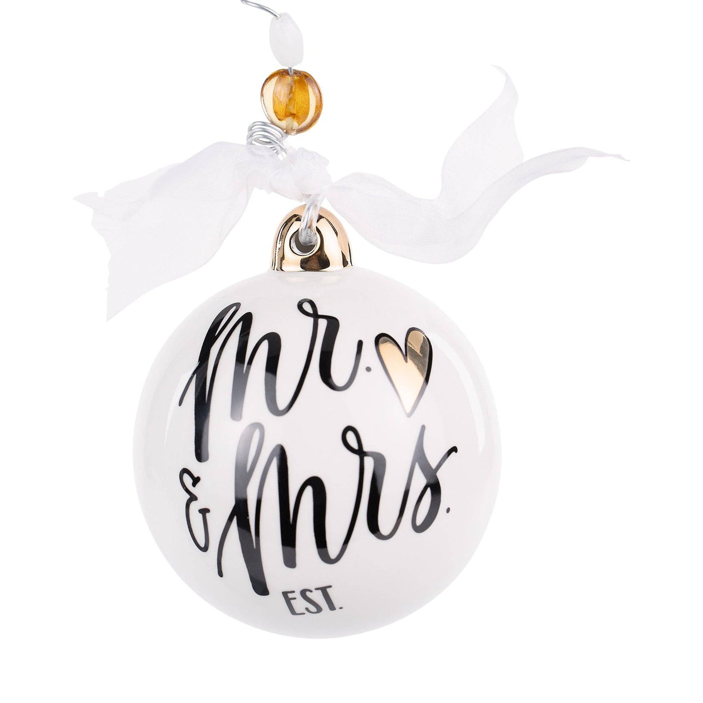 Mr. & Mrs. Wedding Cake Holiday Ornament