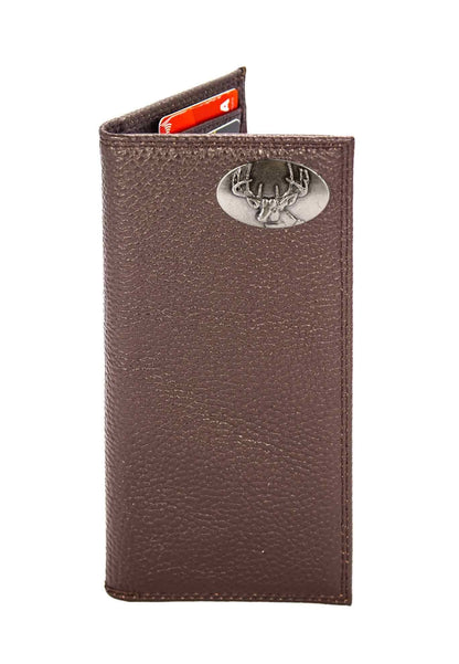 Buck Leather Roper Wallet: Crazyhorse Brown