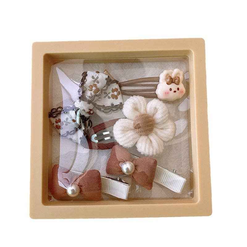 5-Piece Cute Hair Accessories Gift Set for Girls: 1-Boxed Girl Hair Clip Set (5pcs)