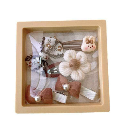 5-Piece Cute Hair Accessories Gift Set for Girls: 1-Boxed Girl Hair Clip Set (5pcs)