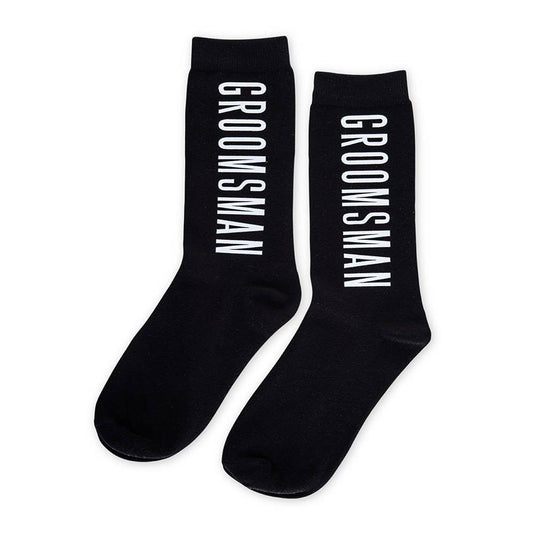 Weddingstar Inc. - Men’s Black Wedding Party Dress Socks - Groomsman