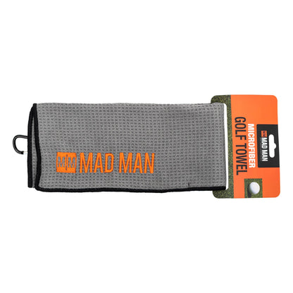 Golf Towel | Absorbent Golf Bag Towel with Carabiner: Black