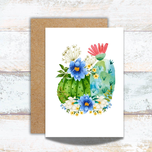 Barrel Cactus Watercolor Greeting Card for All Occasions