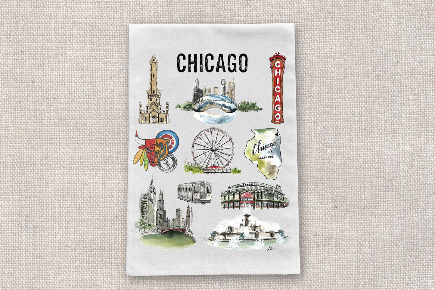 Tea Towel - Chicago